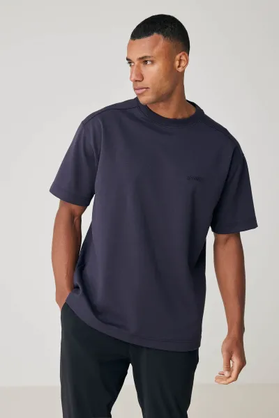 Relaxed fit t-shirt donkerblauw