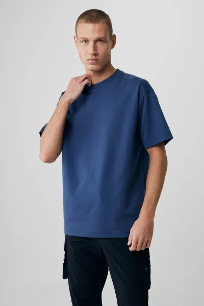 Relaxed fit t-shirt blauw