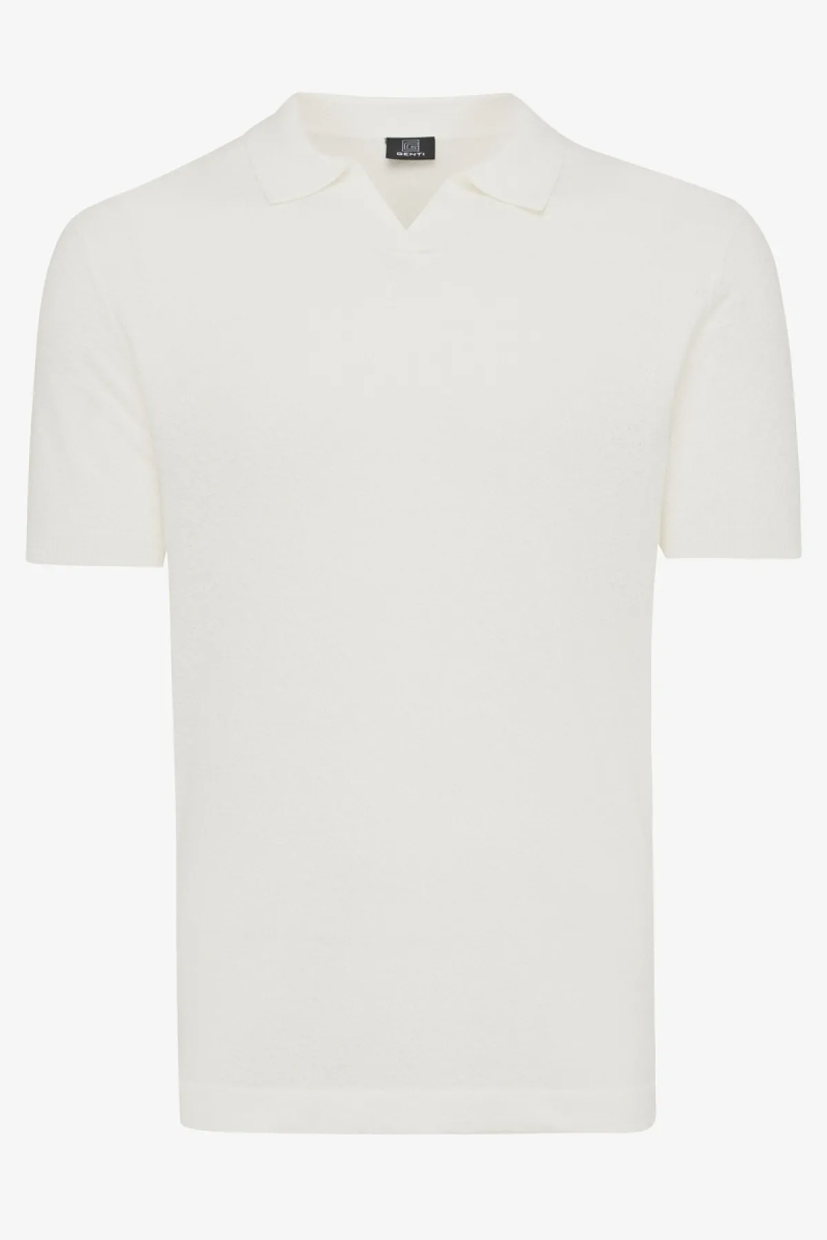 No button polo off-white