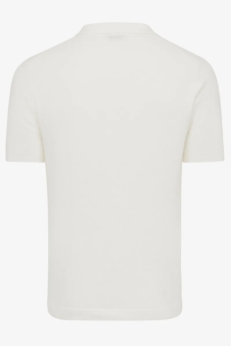 No button polo off-white