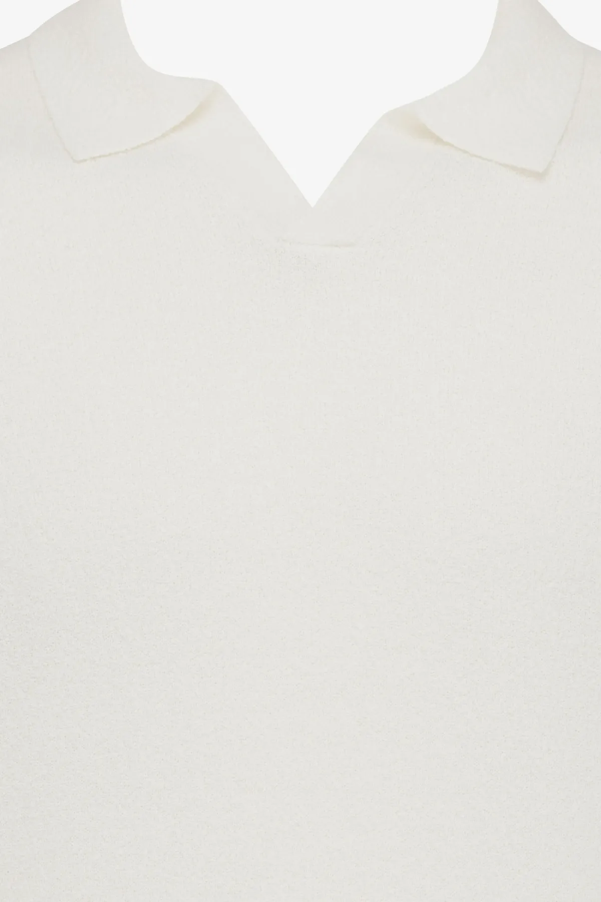 No button polo off-white
