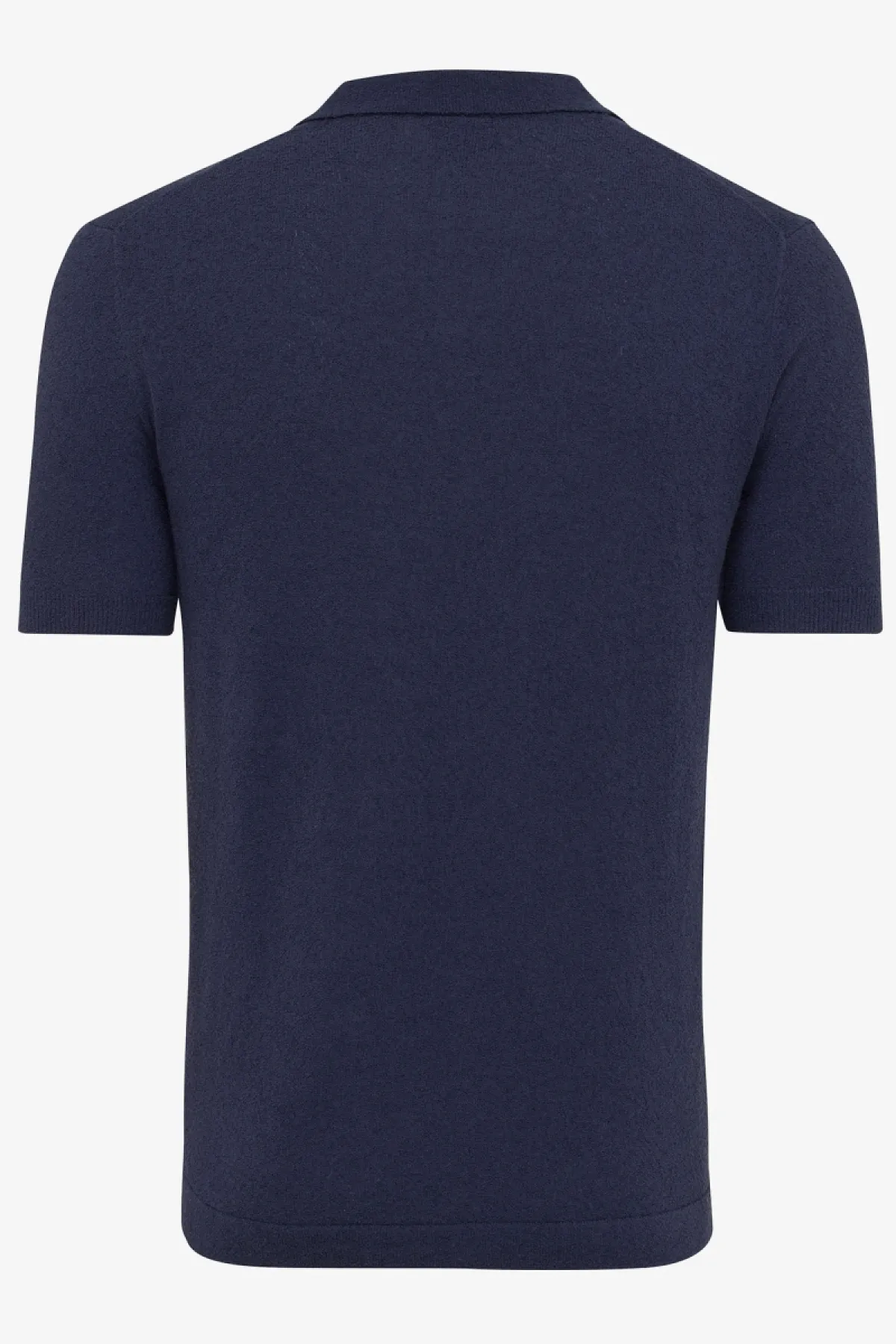 No button polo blauw